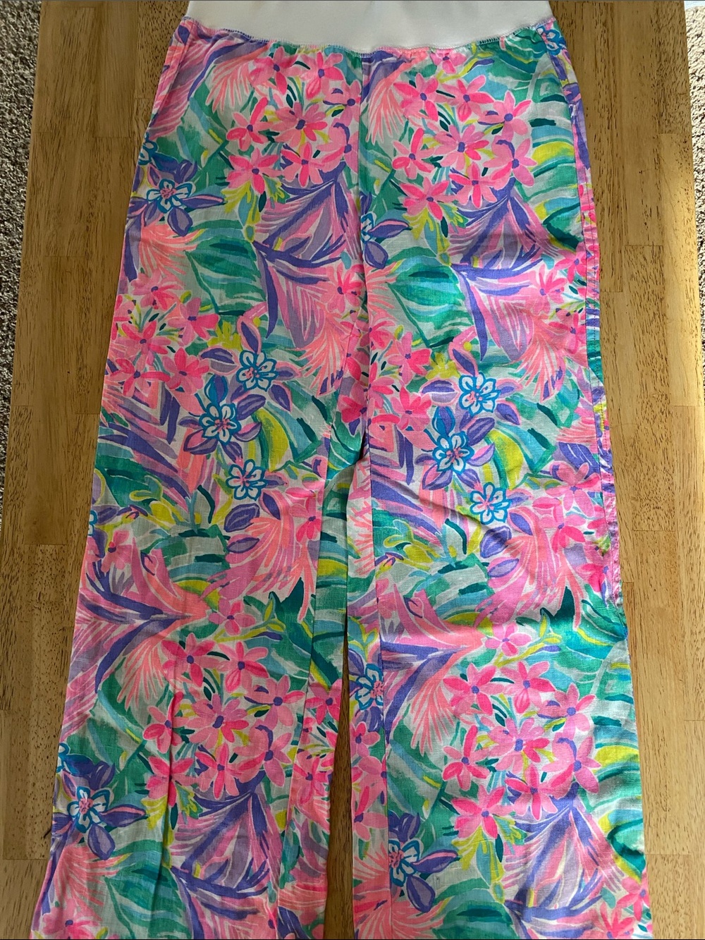 Lilly Pulitzer - Beach Palazzo Linen Pants - It Was All A Dream